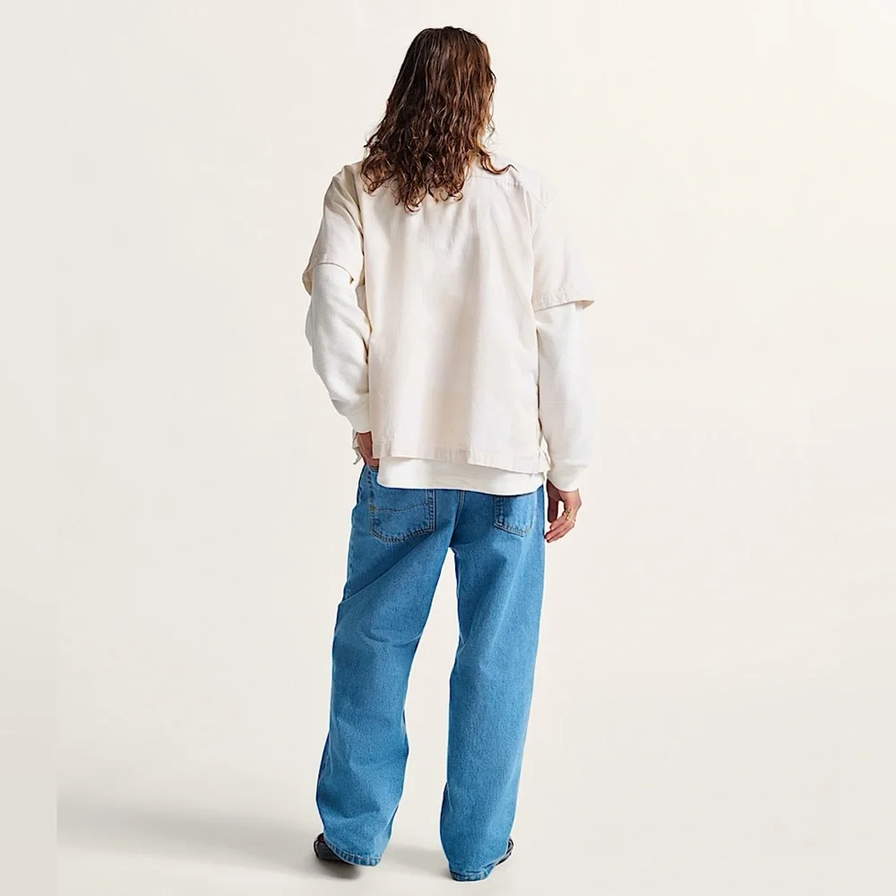VANS Check-5 Baggy Denim Pants Color: Stonewash Blue